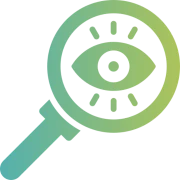Eye within magnifying glass icon