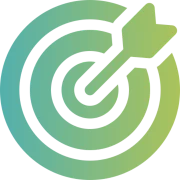 Bullseye with green gradient